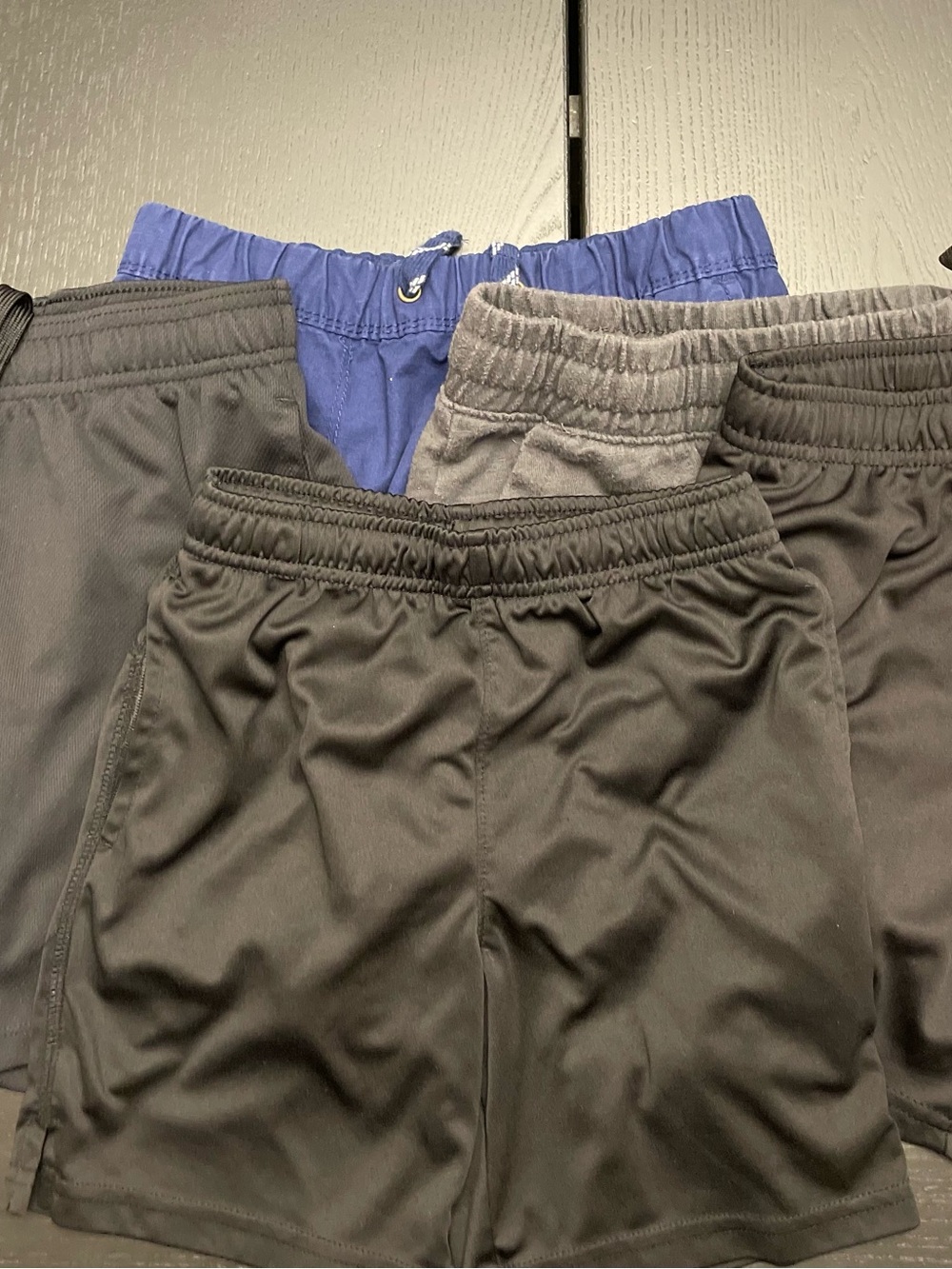 Athletic Works Kids Shorts Pack - Charcoal, Gray & Blue